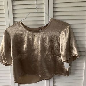 BCBgeneration Gold Satin Top Size L